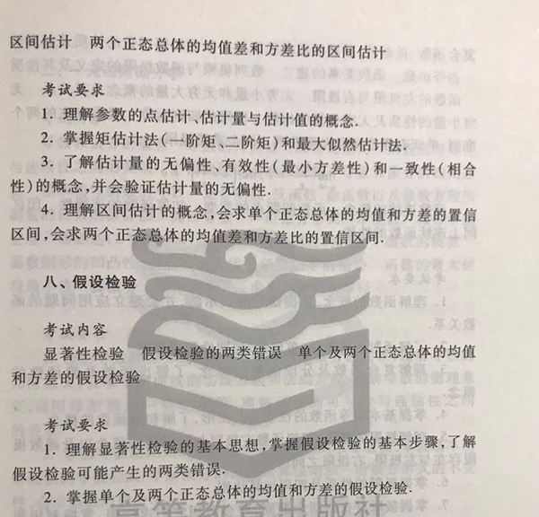 2018年考研数学一大纲公布（图片版）