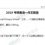 2019考研英语一作文真题（新东方版）
